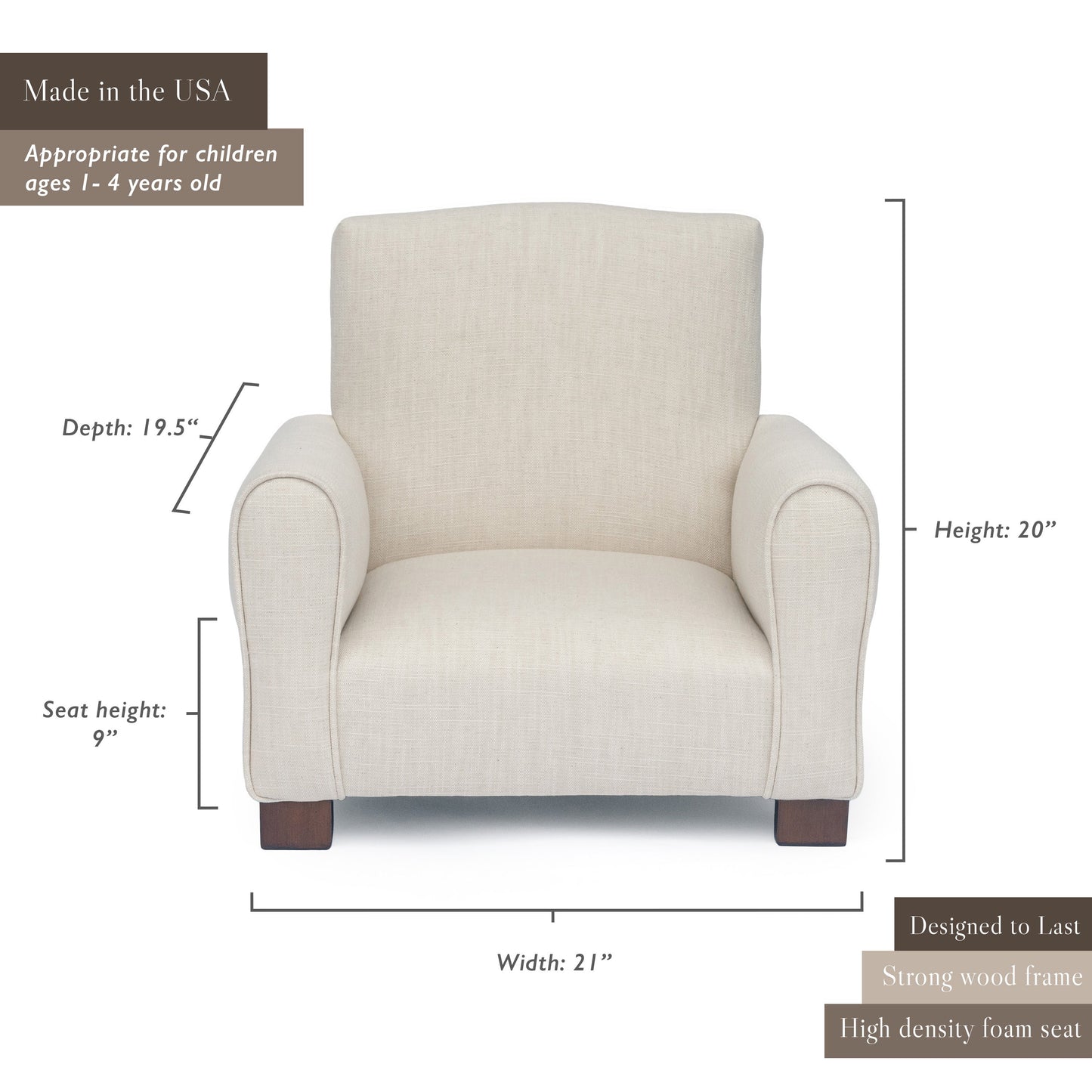 Toddler Upholstered Armchair - Camo Print